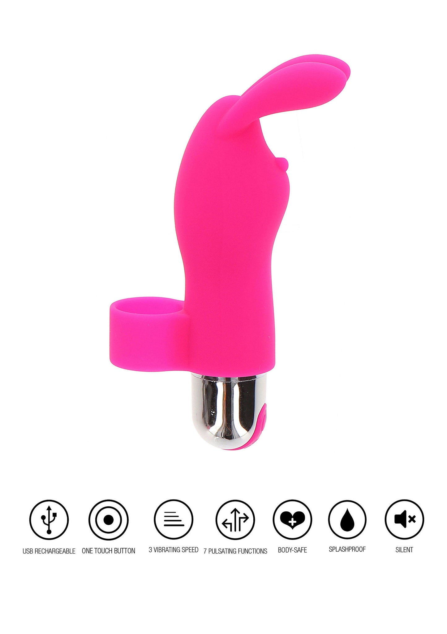 ToyJoy Finger Vibe Bunny Pleaser Rechargeable PINK - 2