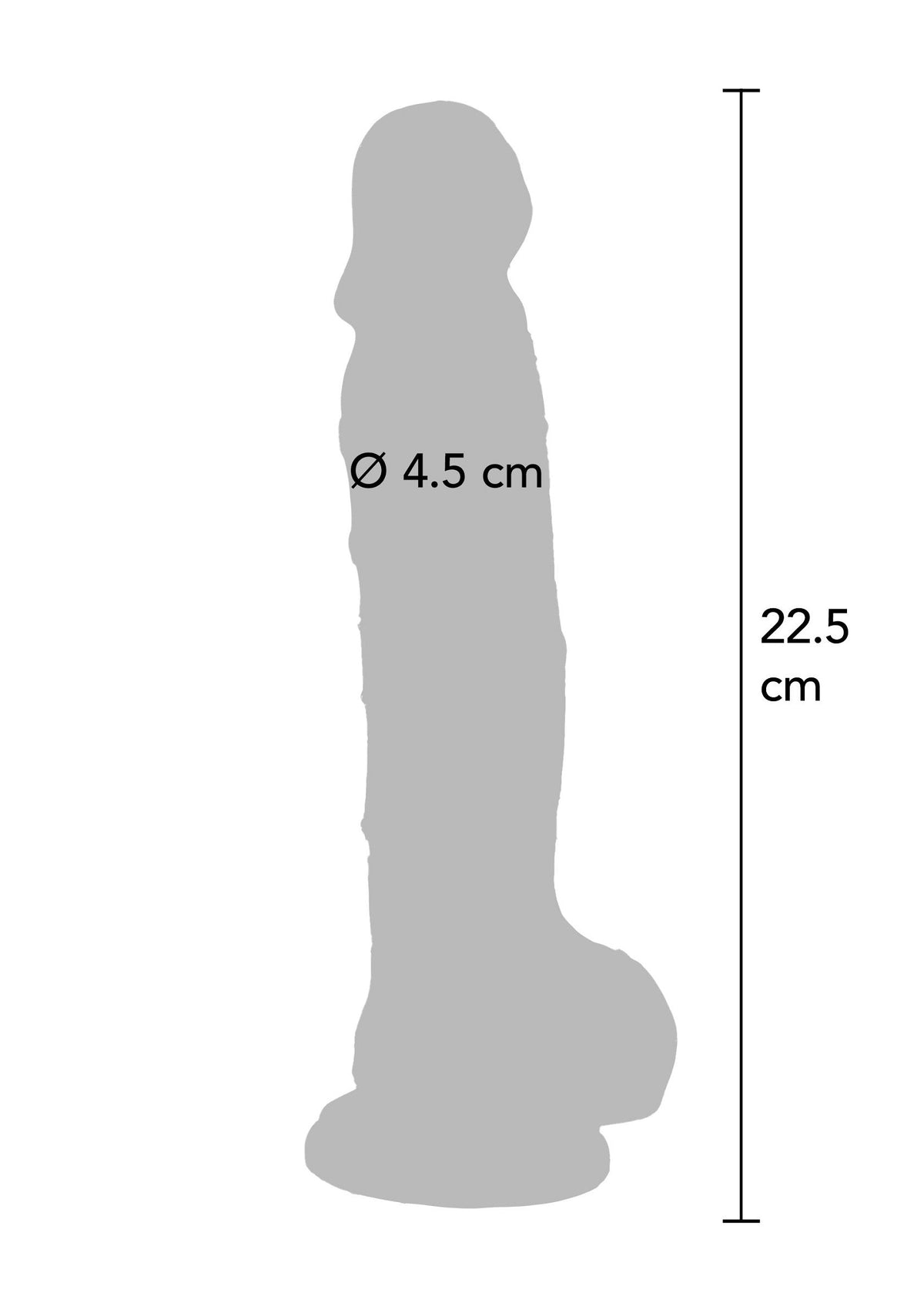 Clear Dildo TPE 22.5 cm CLEAR - 3