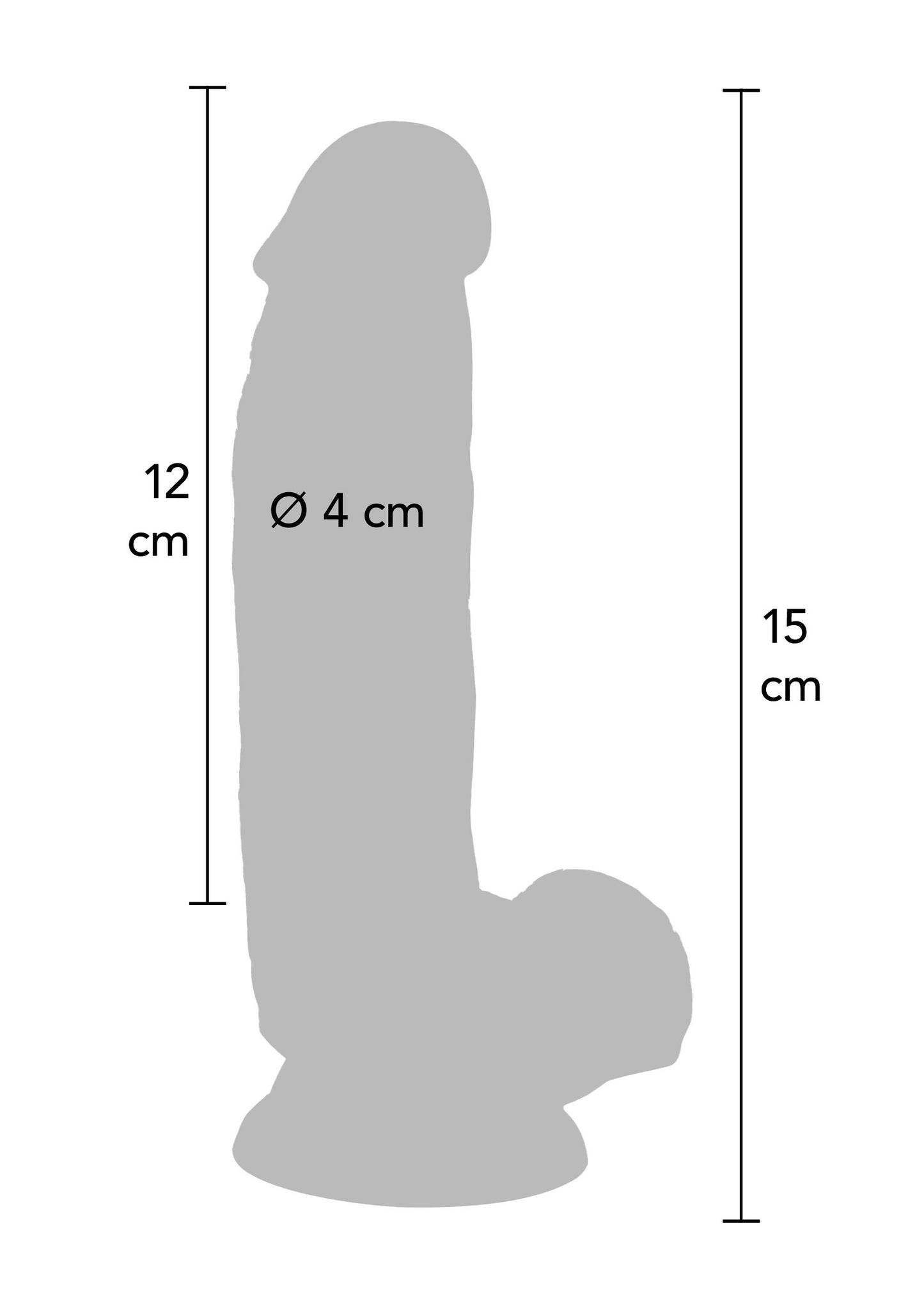 ToyJoy Get Real 15 cm Dildo BLACK - 1