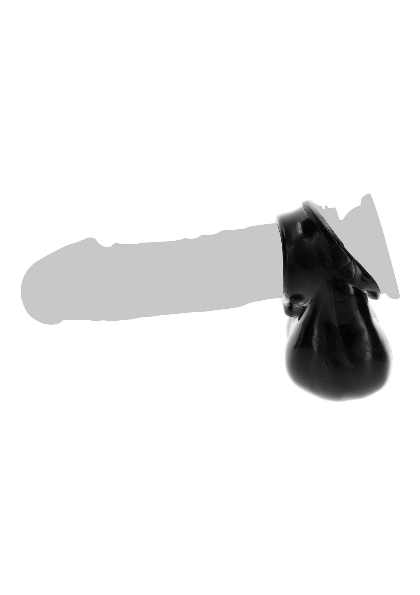 ToyJoy Manpower Penis Ring with Scrotum Holder BLACK - 5