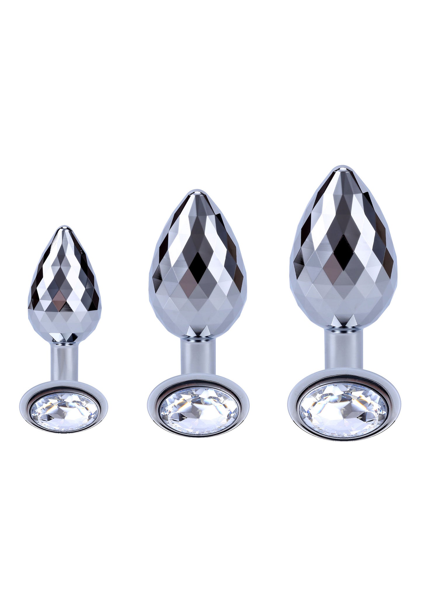 ToyJoy Anal Play Disco Diamond Plug Large SILVER - 1