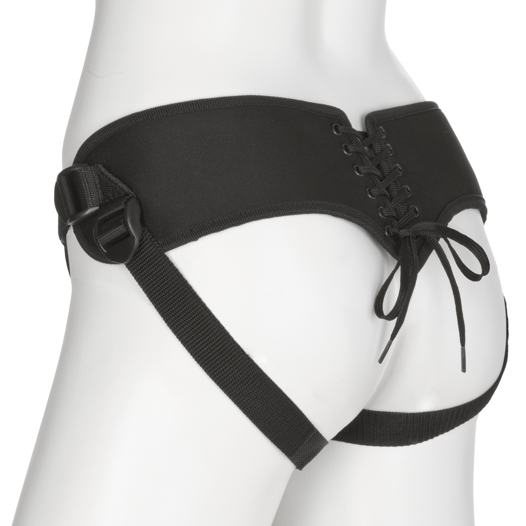 Platina Corset Harness met Plug Schwarz - 0