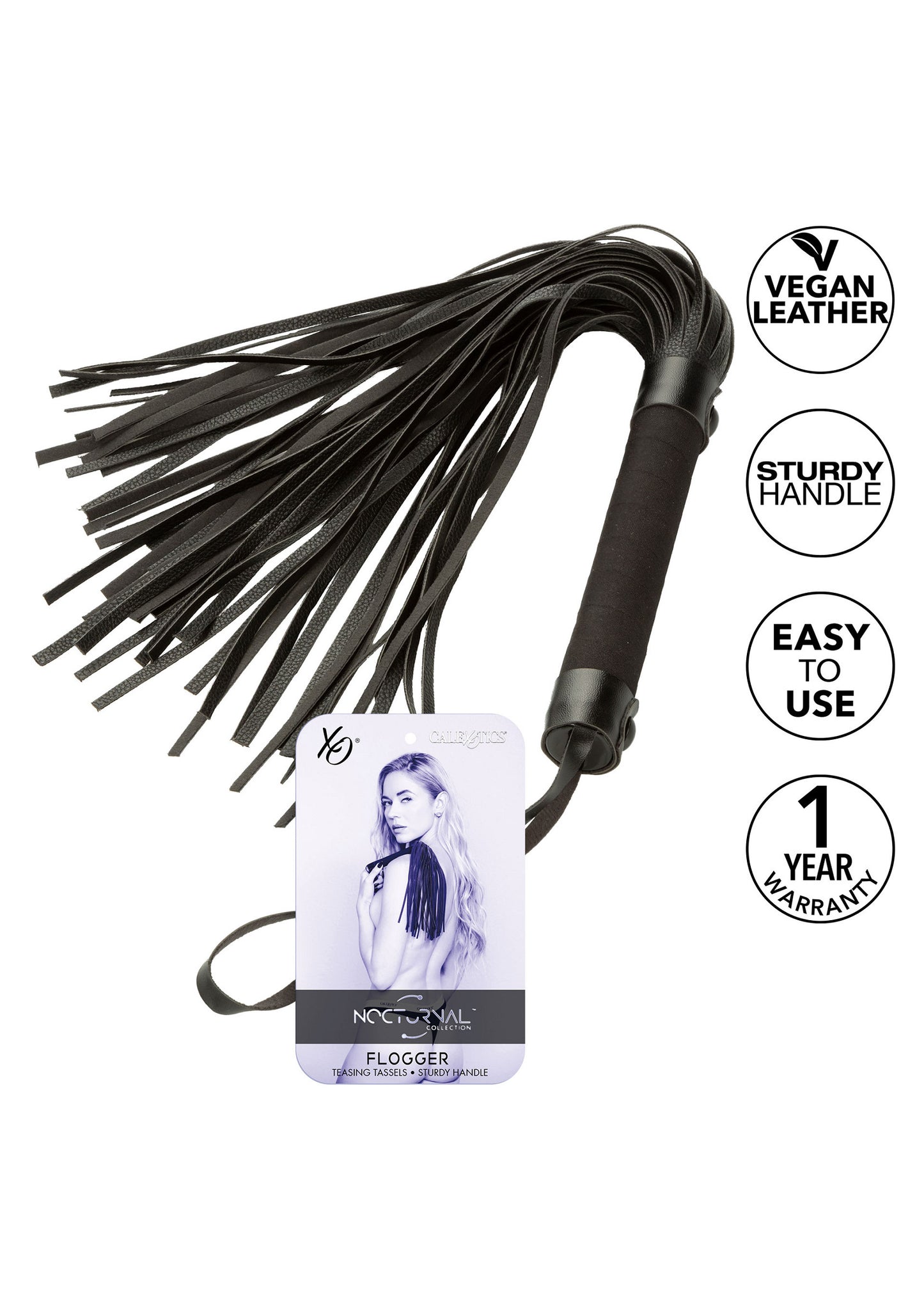 CalExotics Nocturnal Collection Flogger BLACK - 7