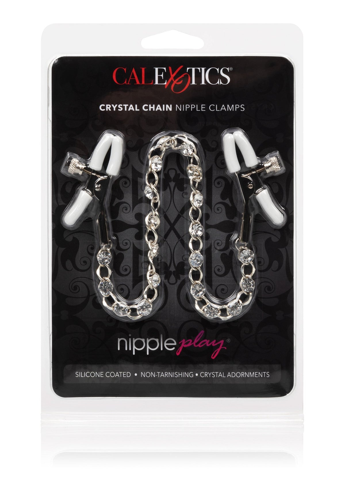 Crystal Chain Nipple Clamps SILVER - 1