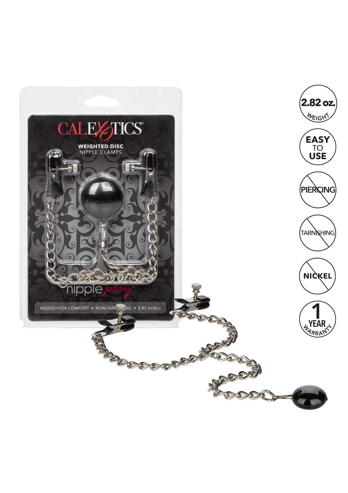 Weighted Disc Nipple Clamps SILVER - 4