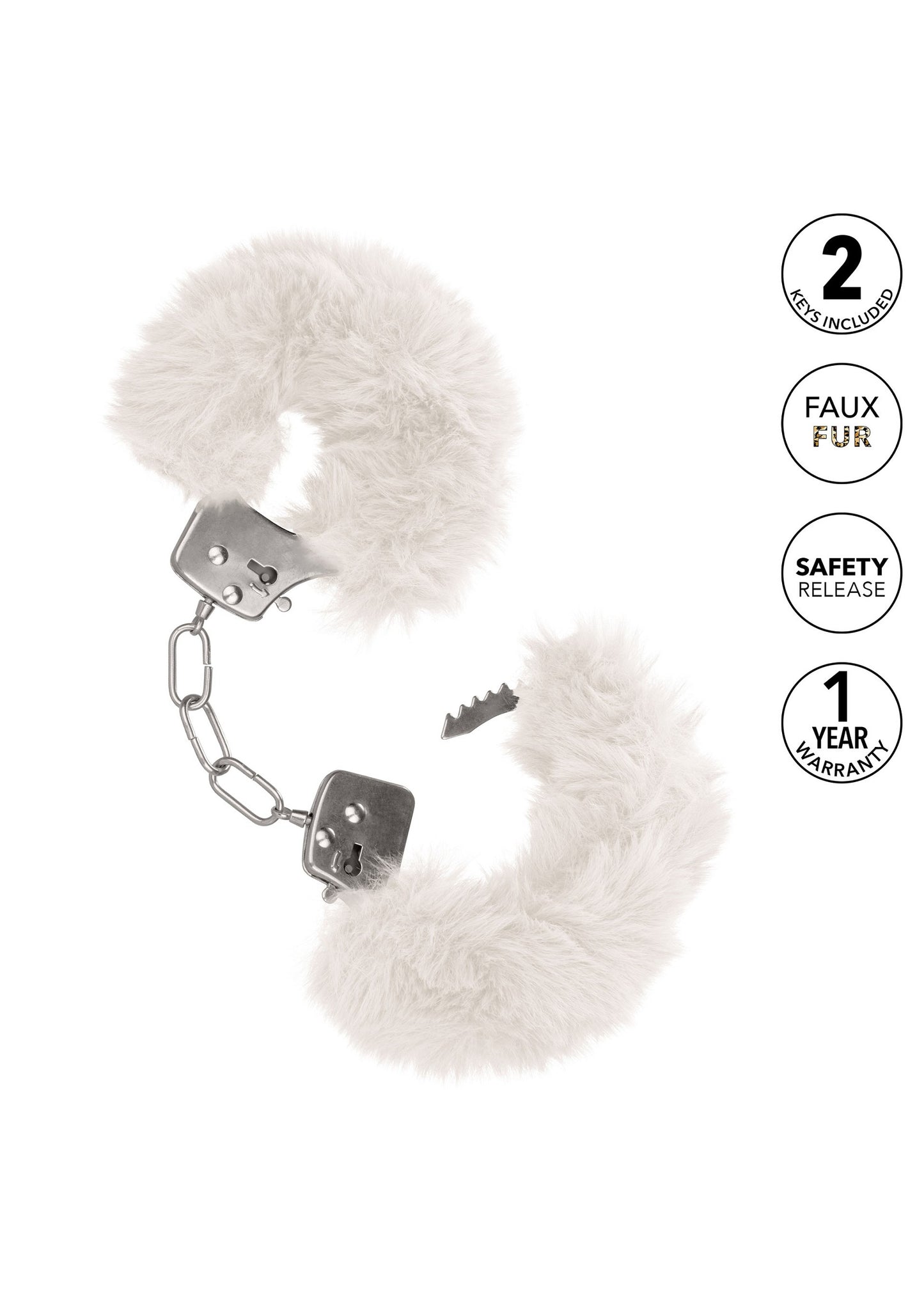 CalExotics Ultra Fluffy Furry Cuffs WHITE - 0