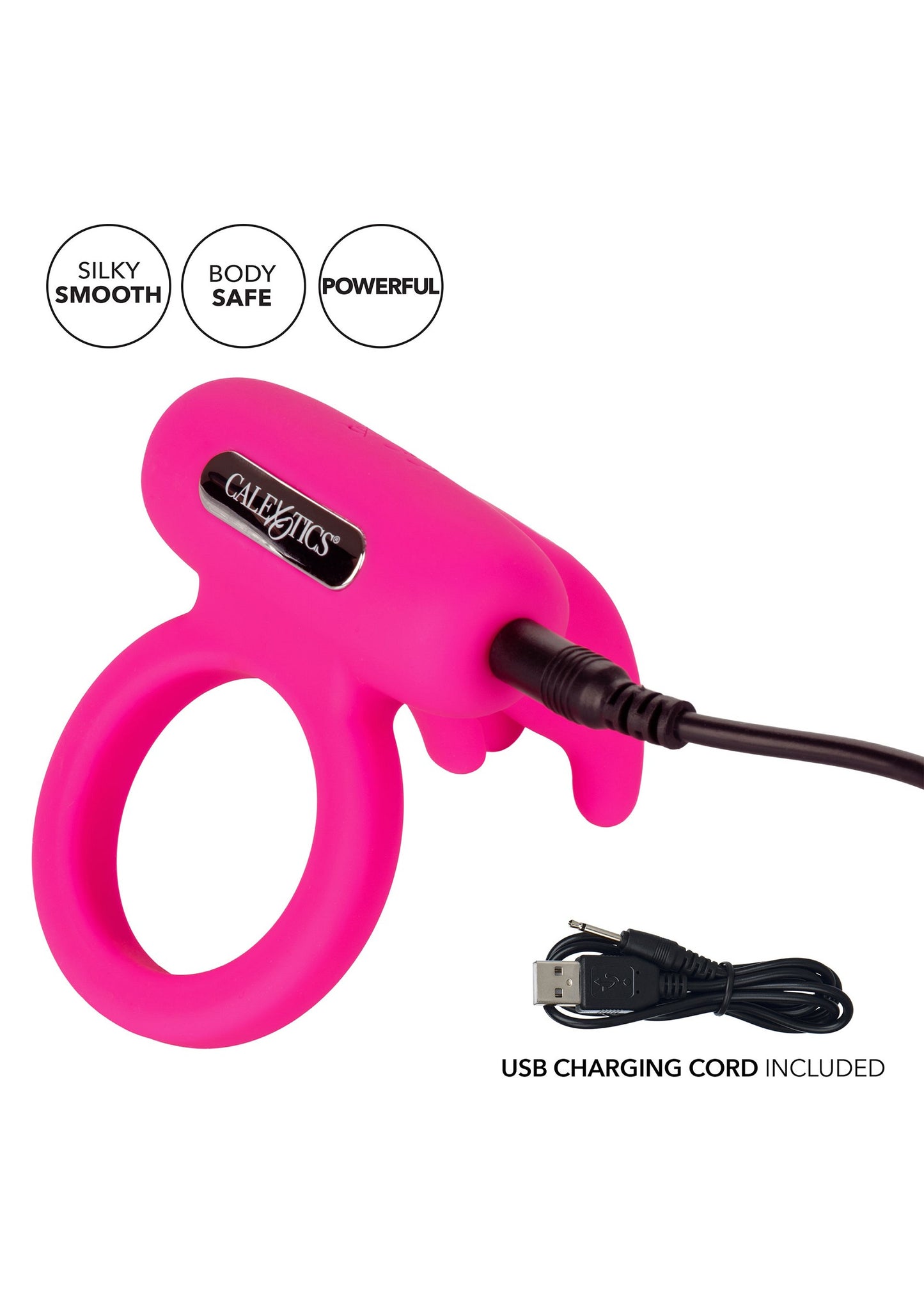 CalExotics Silicone Rechargeable Triple Clit Flicker PINK - 1