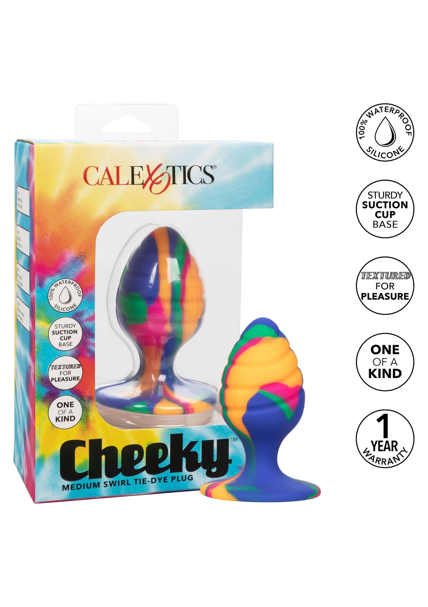 CalExotics Cheeky Medium Swirl Tie-Dye Plug MULTICOLOR - 5