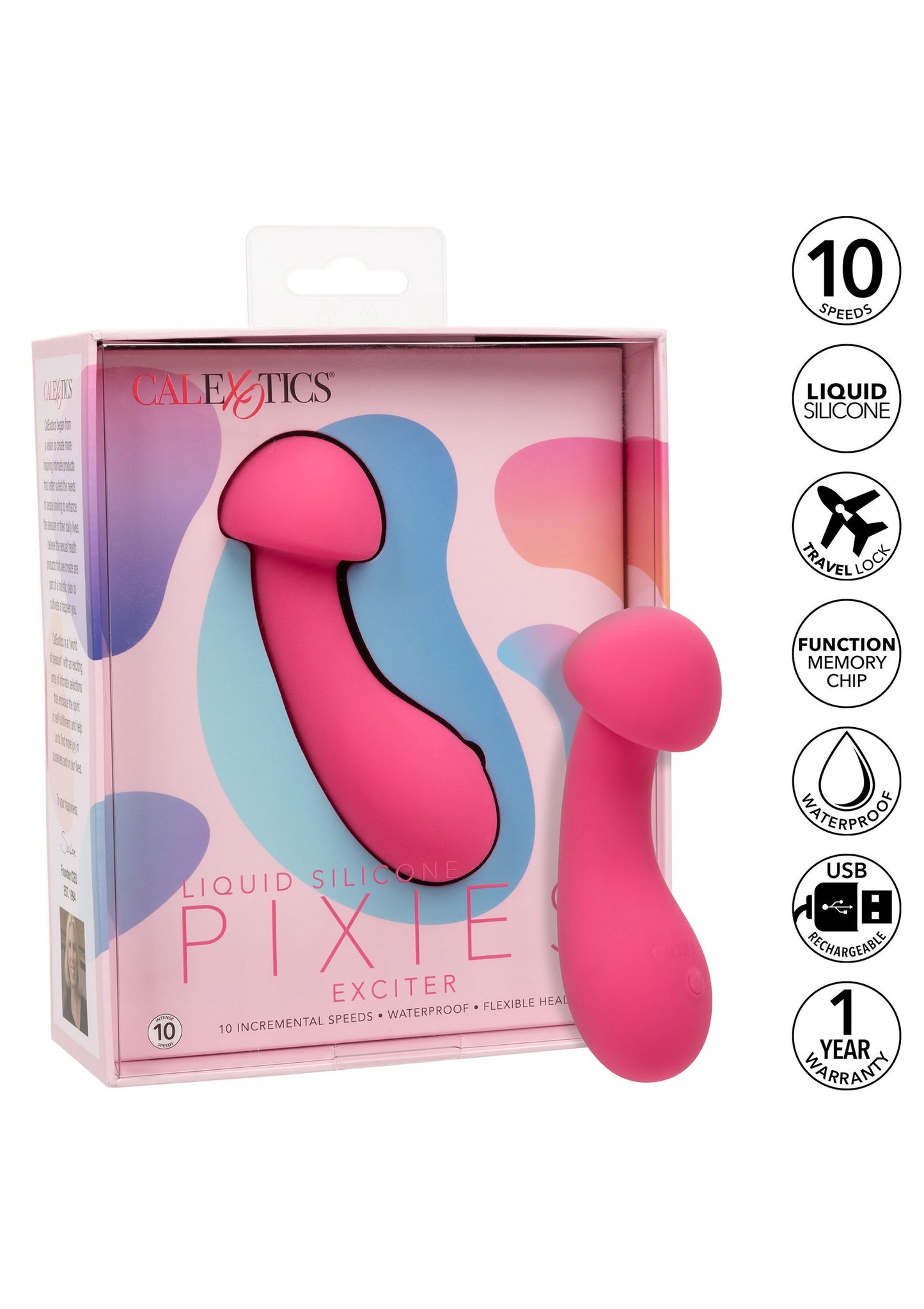 CalExotics Liquid Silicone Pixies Exciter PINK - 11
