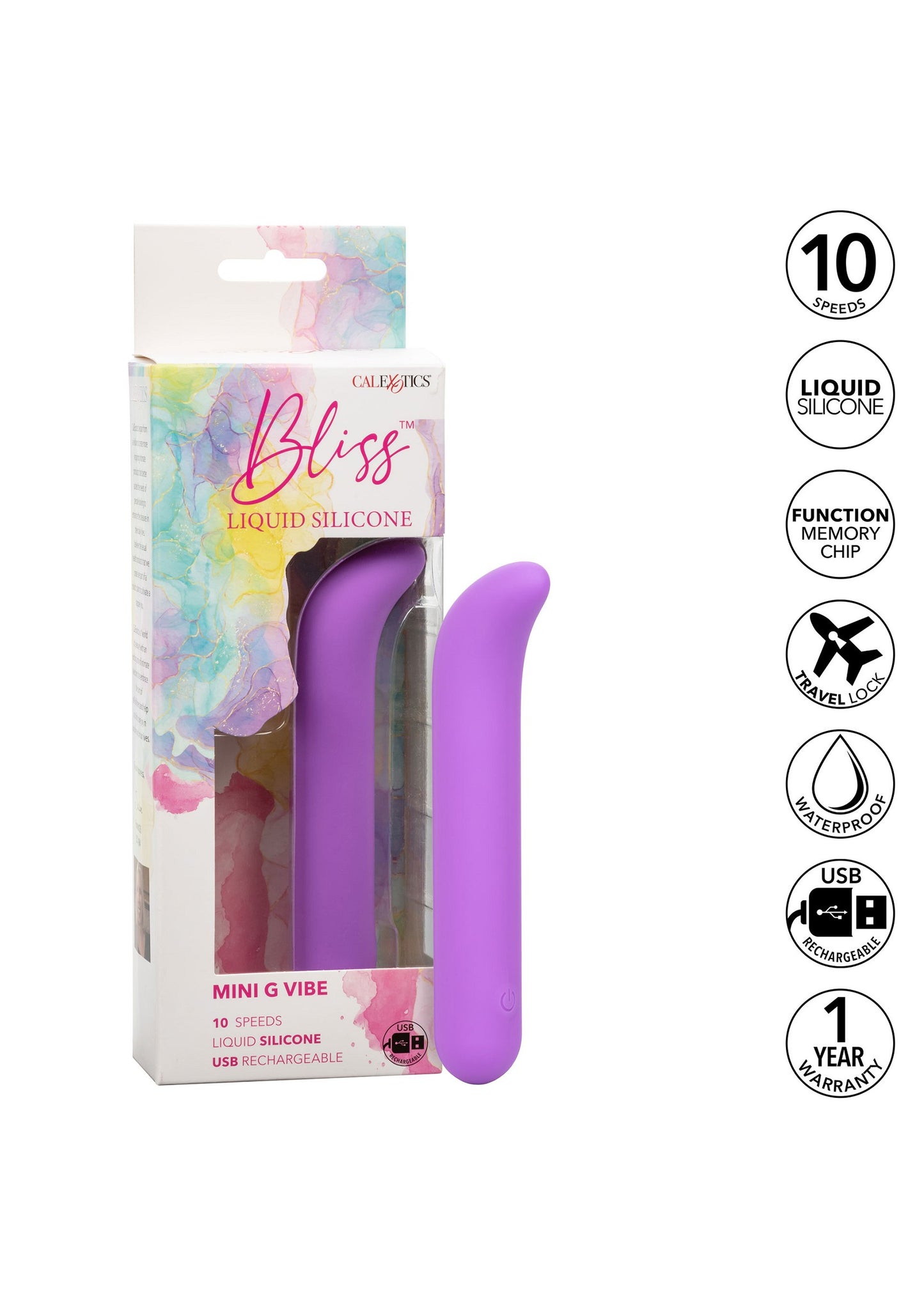 CalExotics Bliss Liquid Silicone Mini G Vibe PURPLE - 2