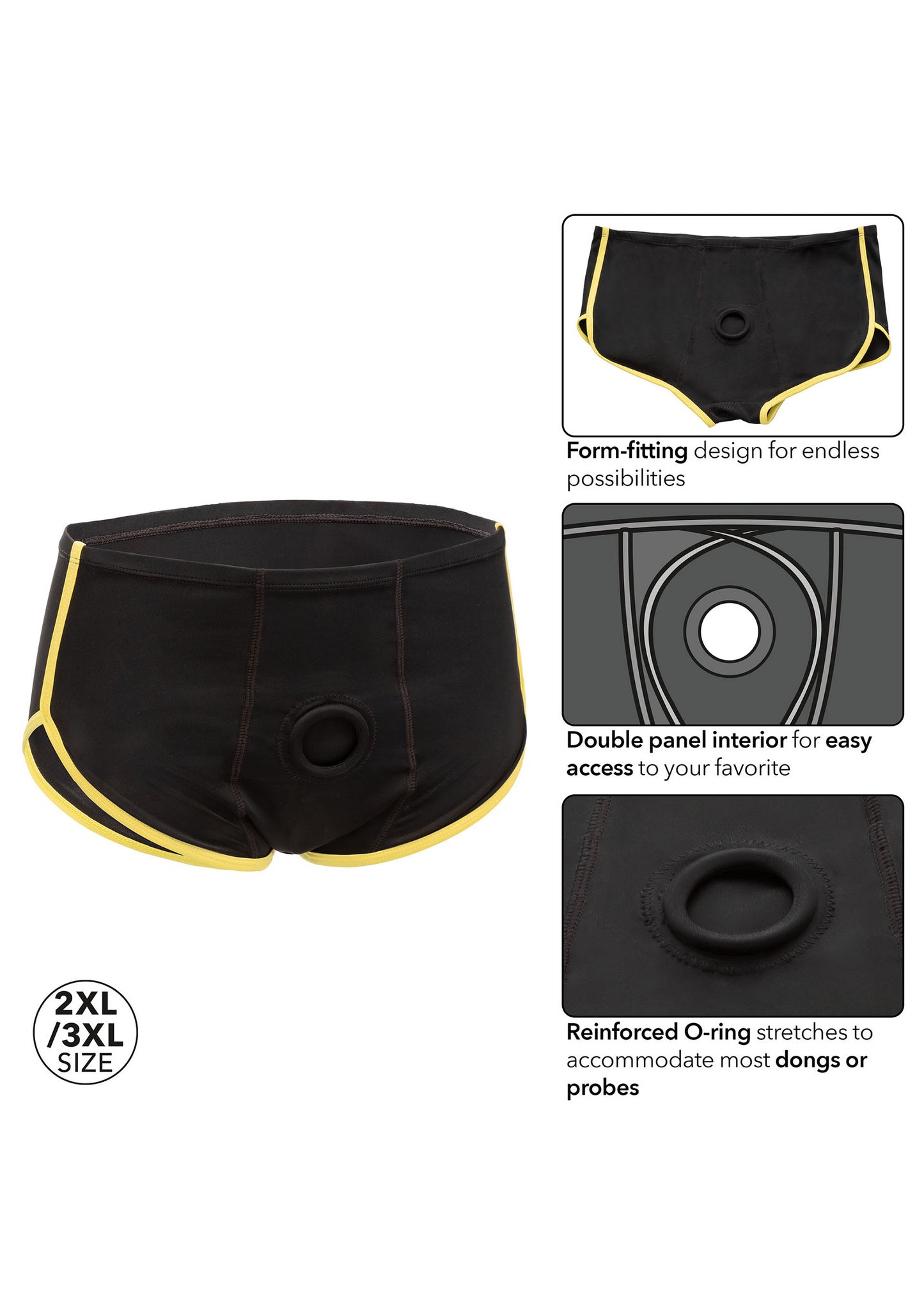 CalEotics Boundless Black & Yellow Brief BLACK S/M - 3