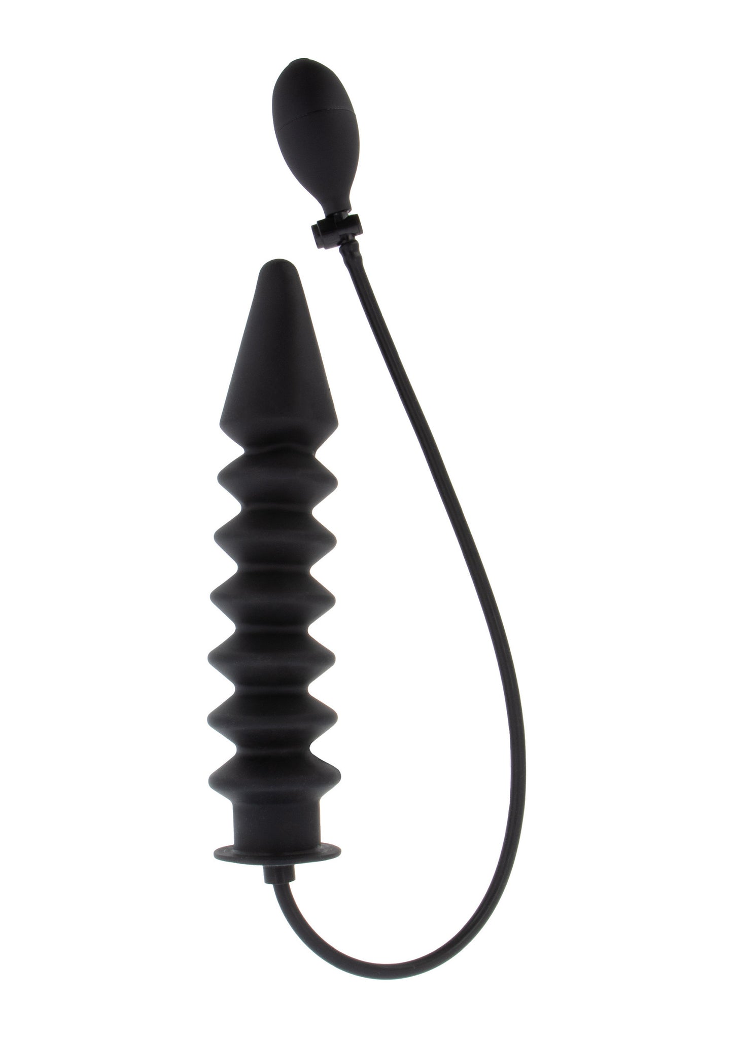 Hidden Desire Extreme Inflatable Ribbed Plug - Expert BLACK - 0