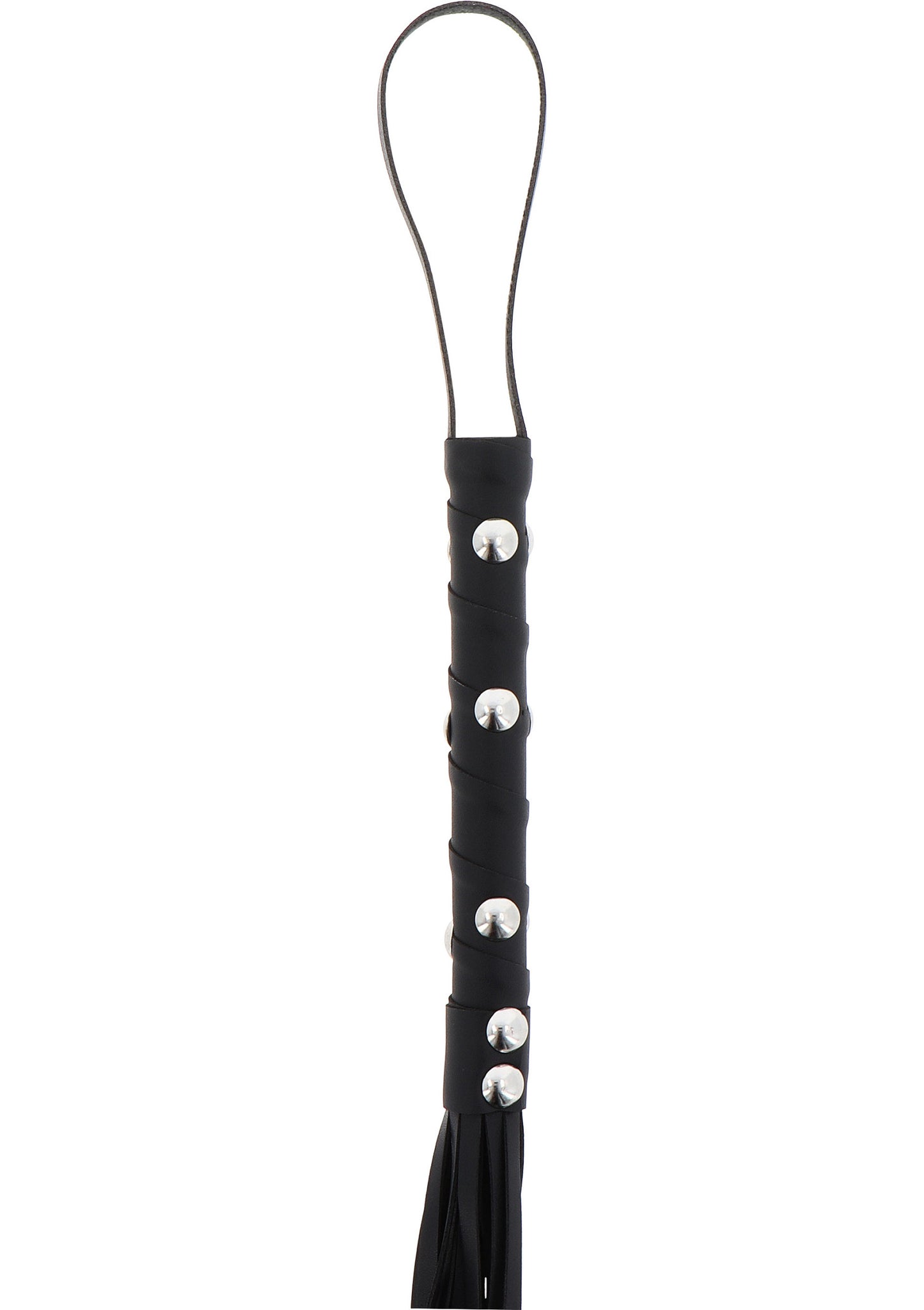 Hidden Desire Extreme Short Studded Flogger Whip BLACK - 1