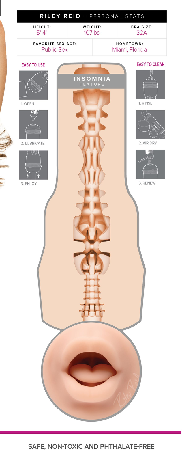 Fleshlight Girls - Riley Reid Insomnia Signature - Mond - 1