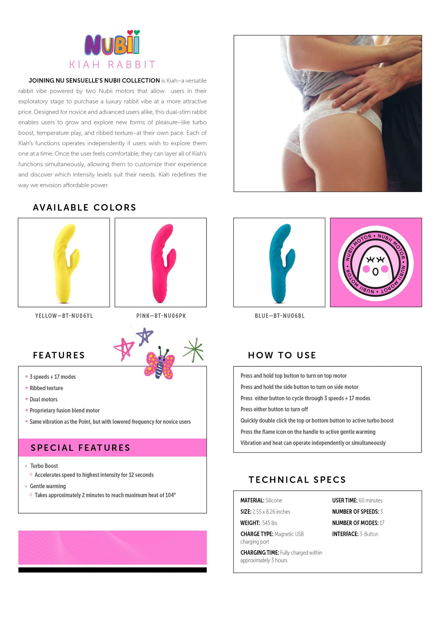 Nu Sensuelle Nubii Kiah Rabbit PINK - 5