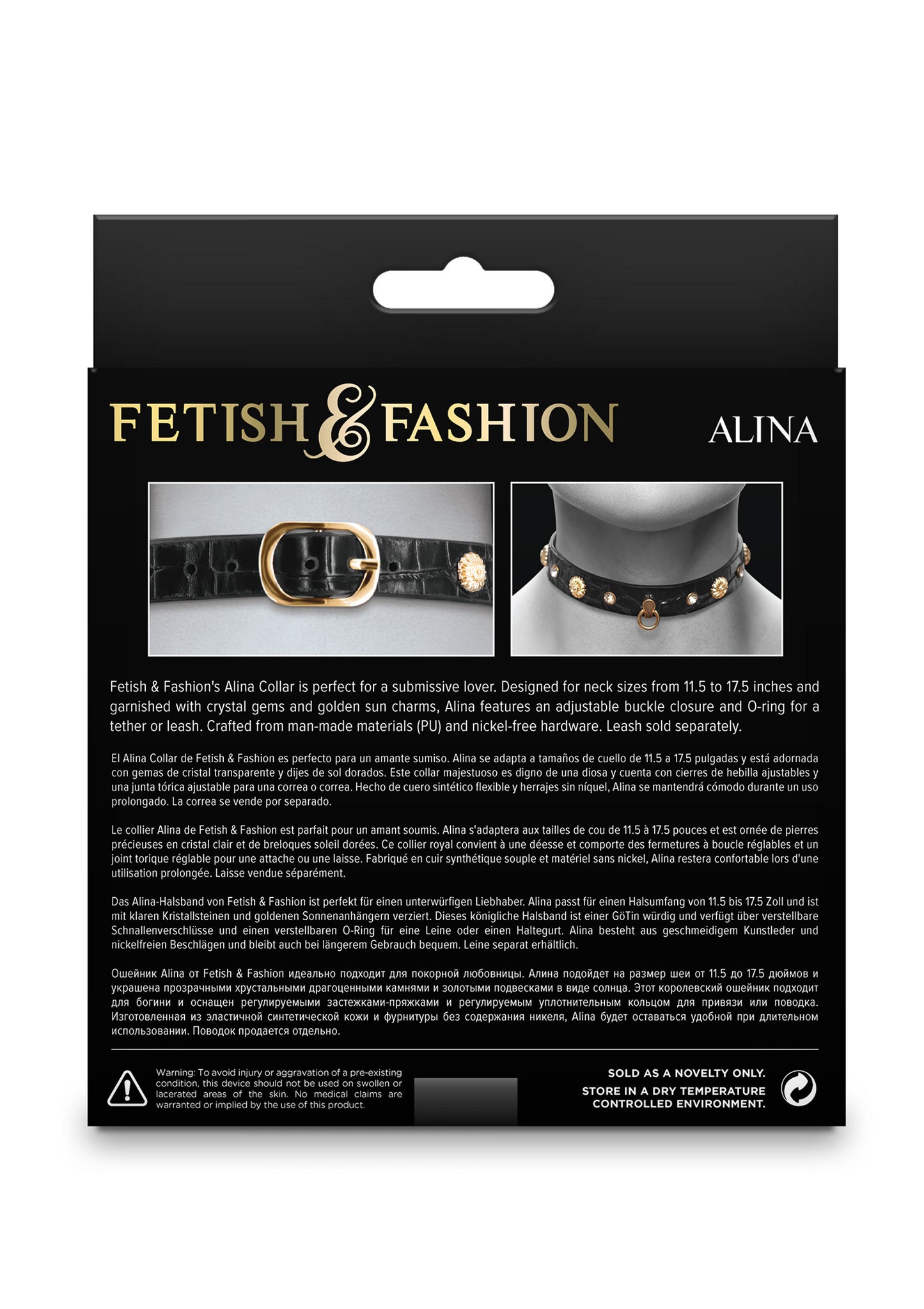 NS Novelties Fetish & Fashion Alina Collar BLACK - 1