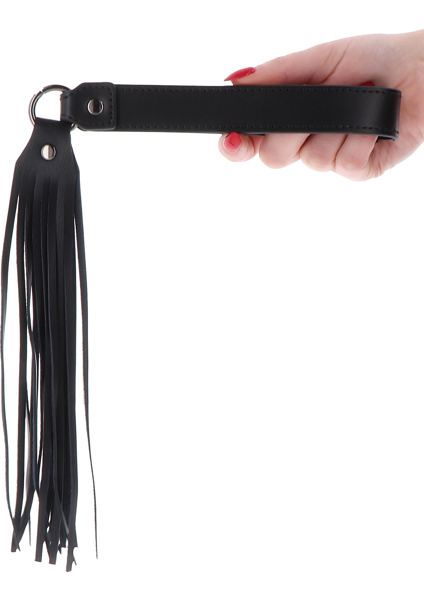 Hidden Desire Masters Real Leather Flogger BLACK - 2