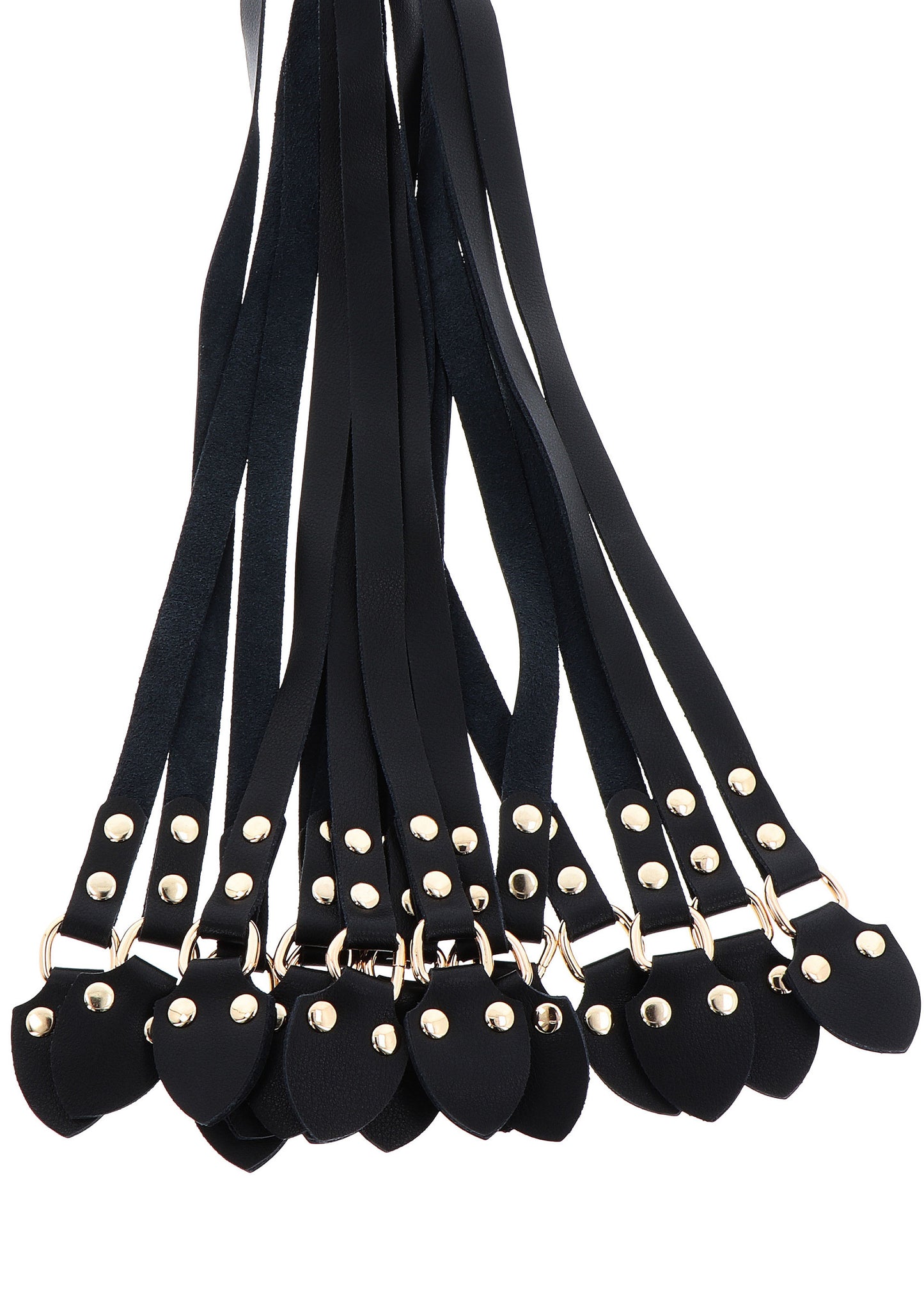 Hidden Desire Masters Real Leather Cat-o-Nine Whip BLACK - 5