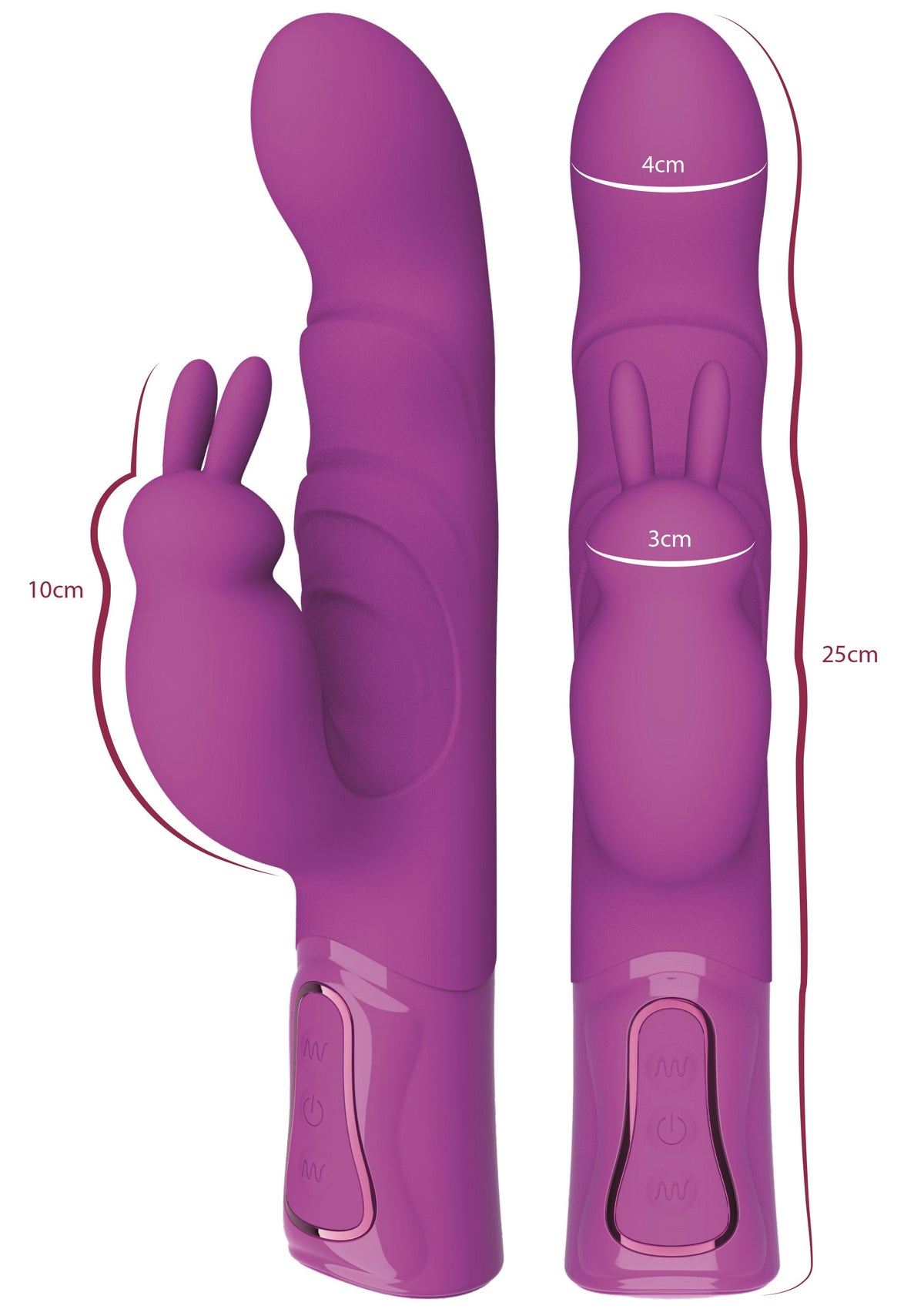 Vibrating G-Spot Thick Rabbit Vibrator PURPLE - 7