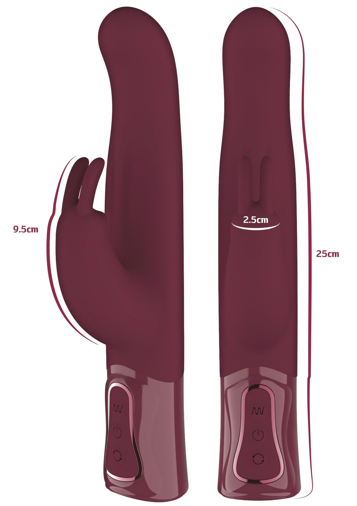 Rotating & Vibrating Thick Rabbit Vibrator PURPLE - 6