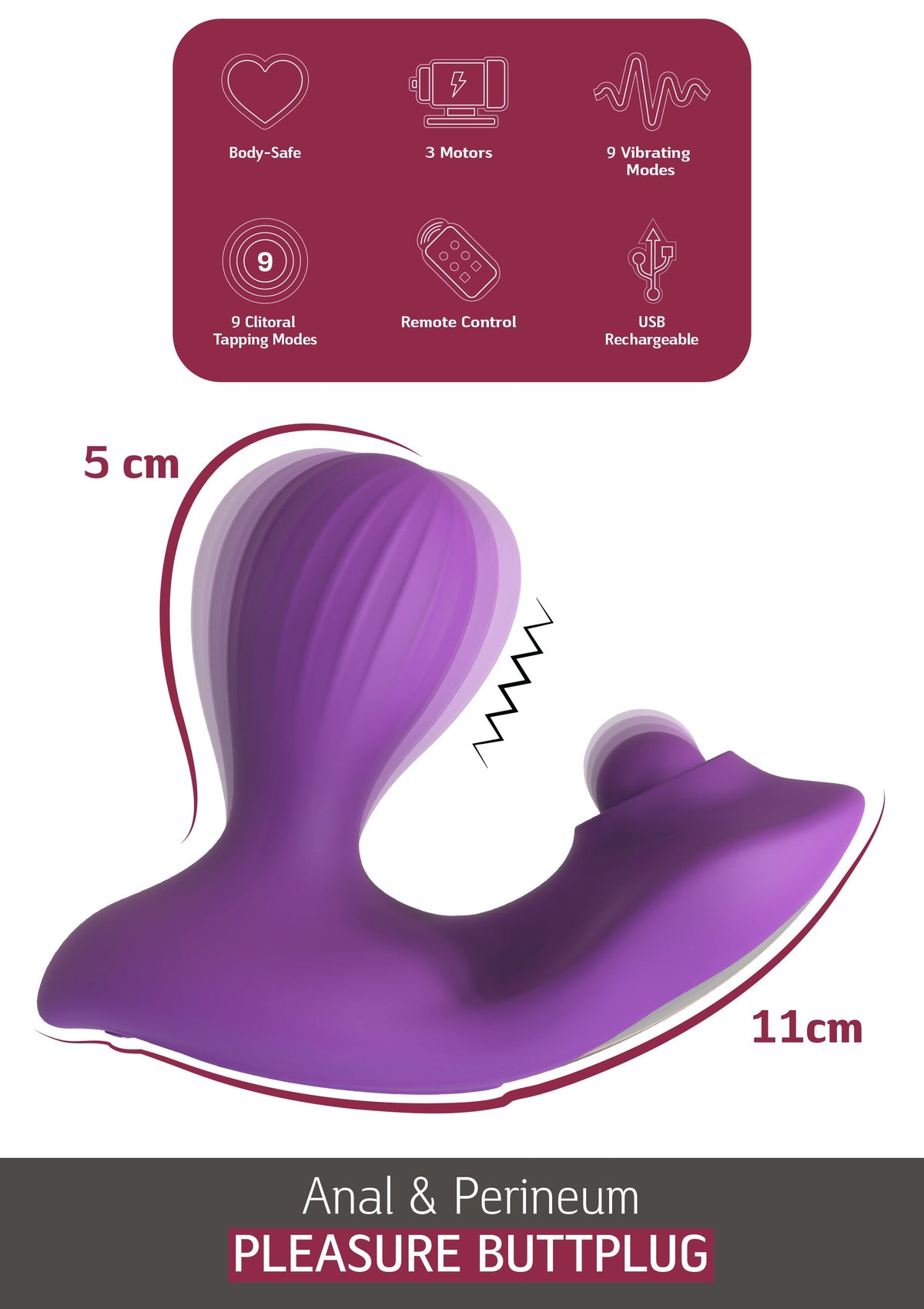 Anal & Perineum Stimulator PURPLE - 4