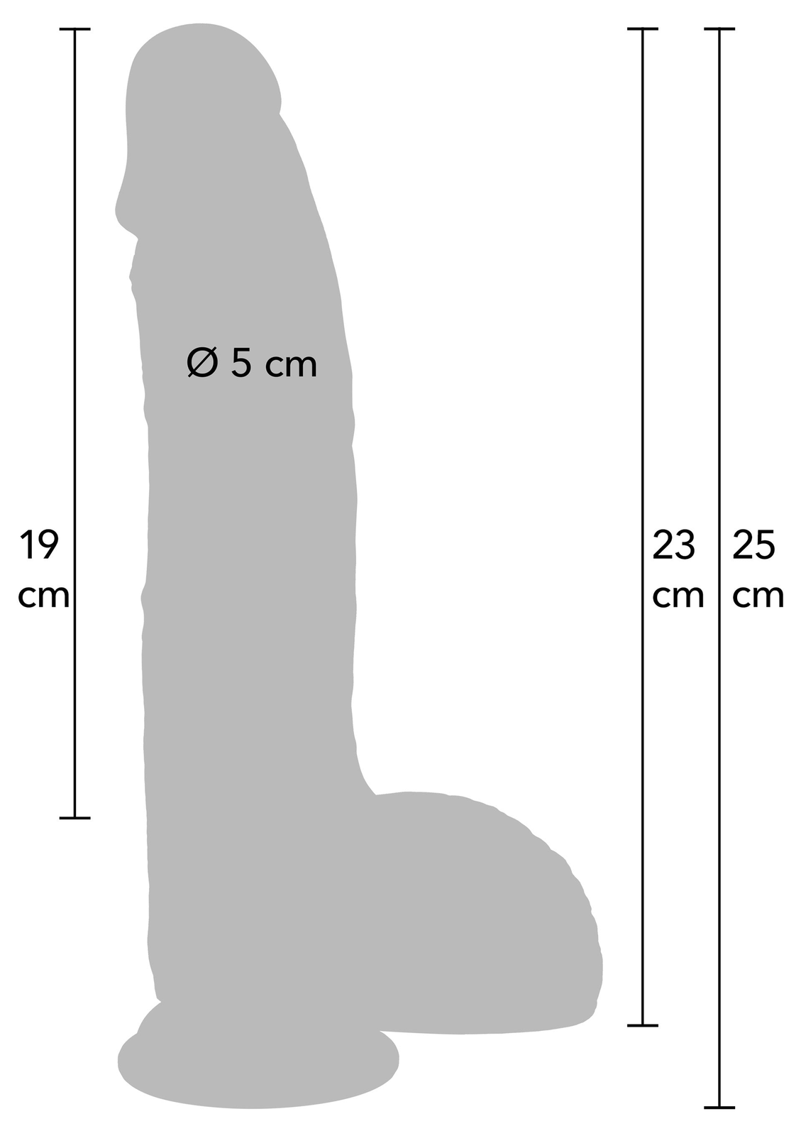Realistic Dildo Liquid Silicone 23 cm SKIN - 2
