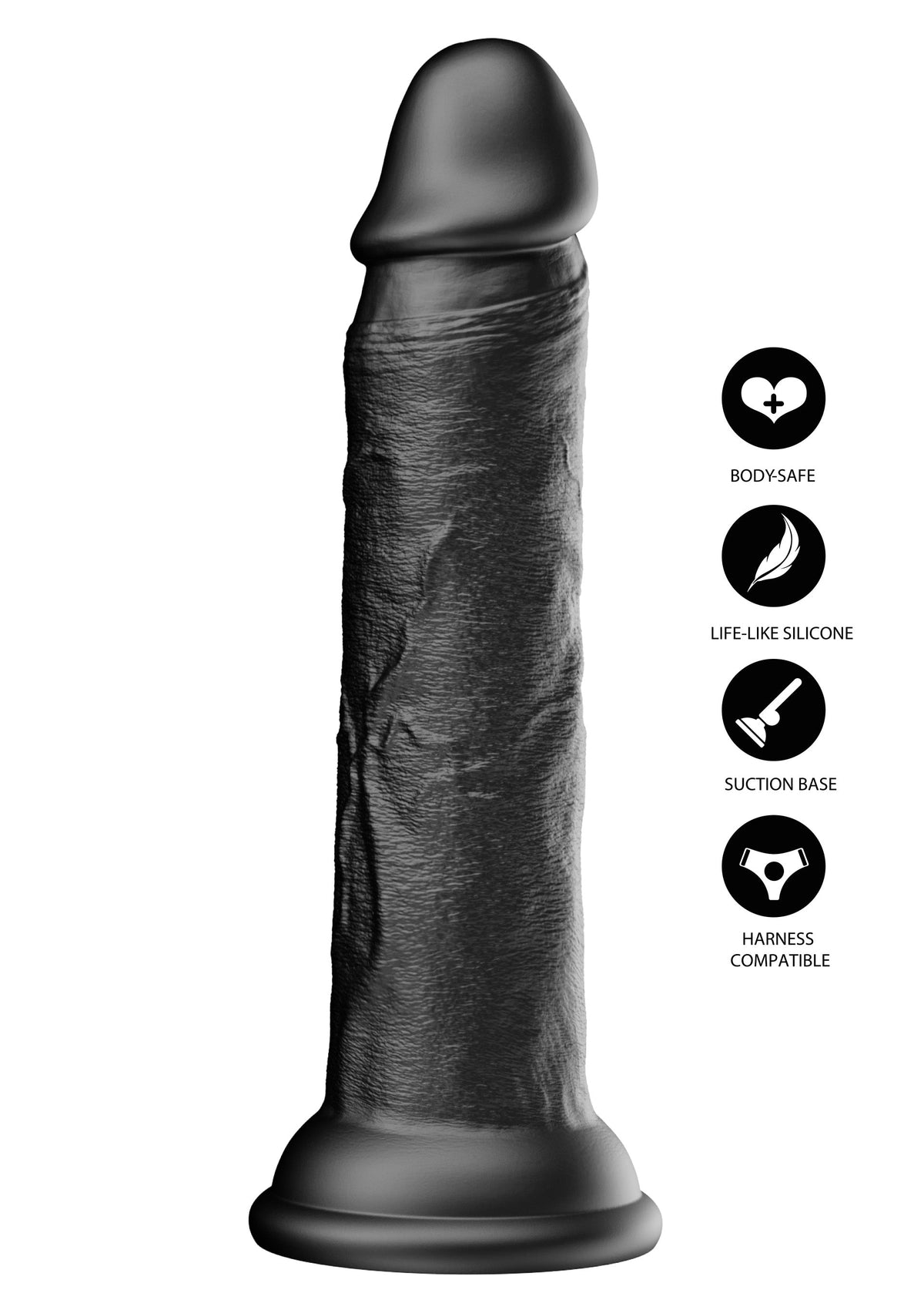 Realistic Dong Liquid Silicone 23 cm BLACK - 6