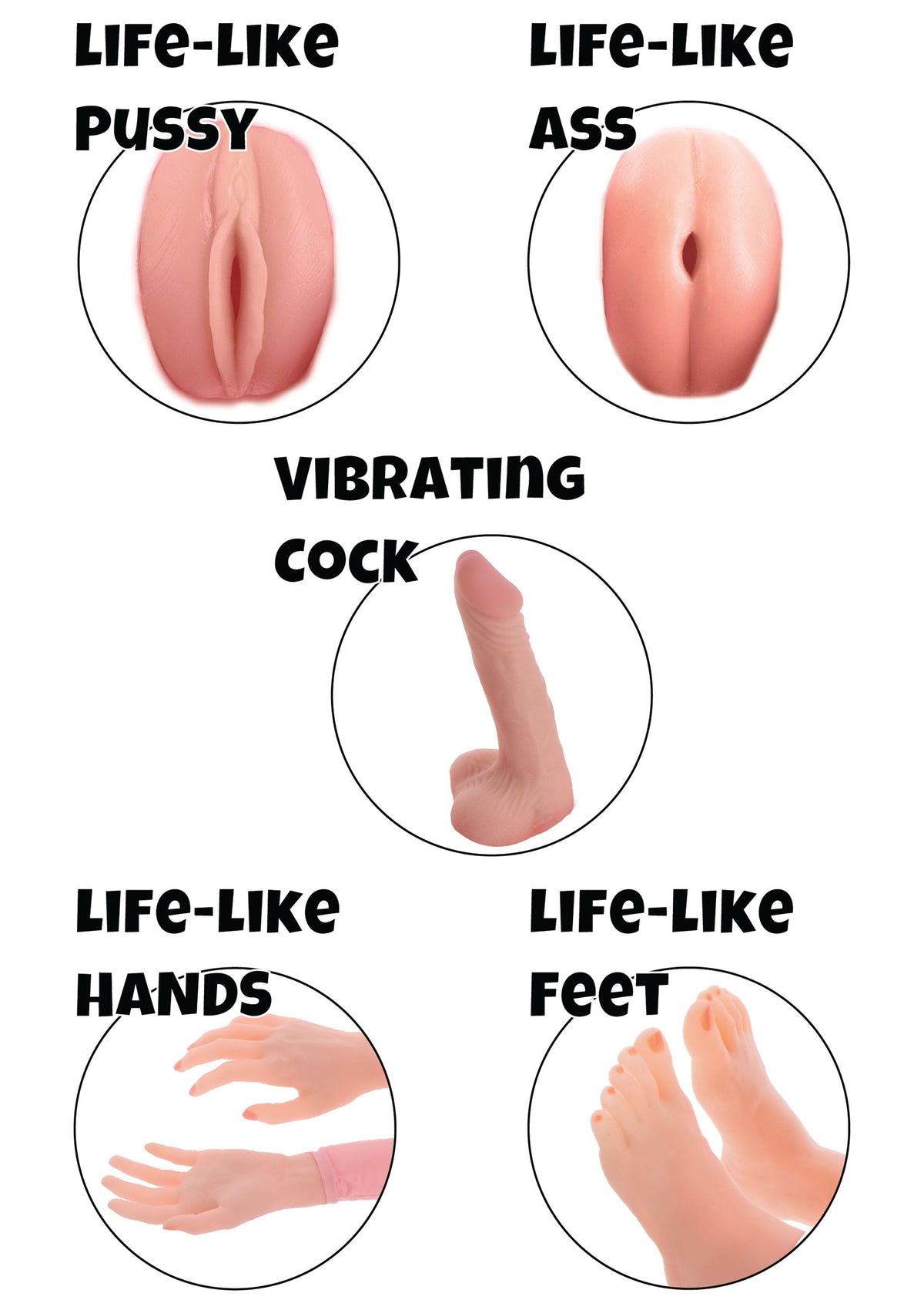 Shemale Taylor Inflatable Doll SKIN - 5