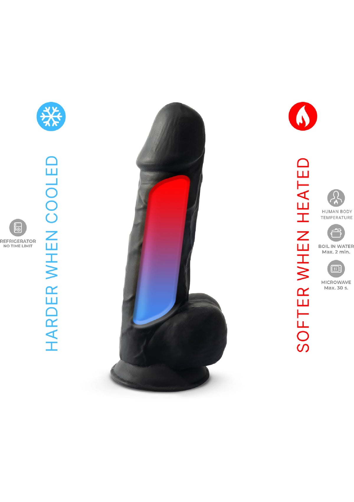 Dildo Model 8.5 inch BLACK - 5