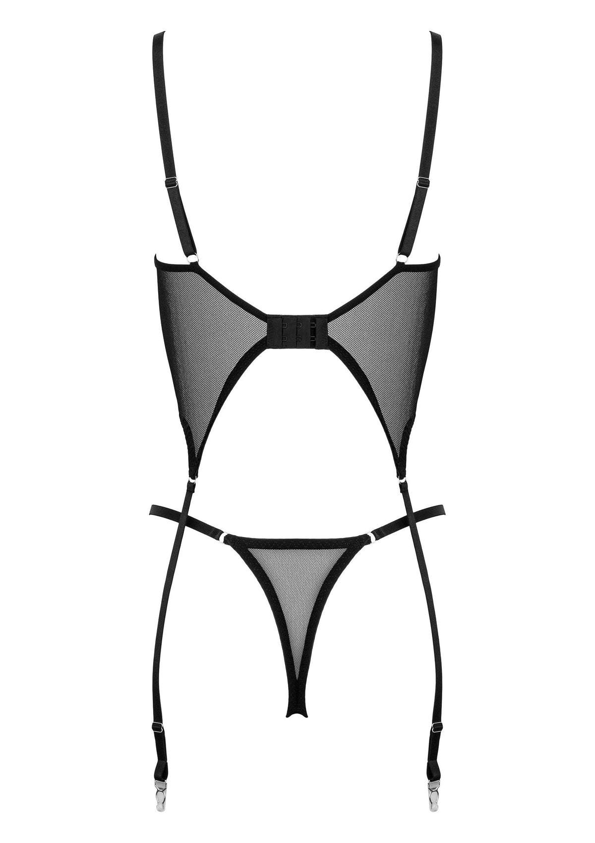 Corset And Thong CO103 BLACK L/XL - 4