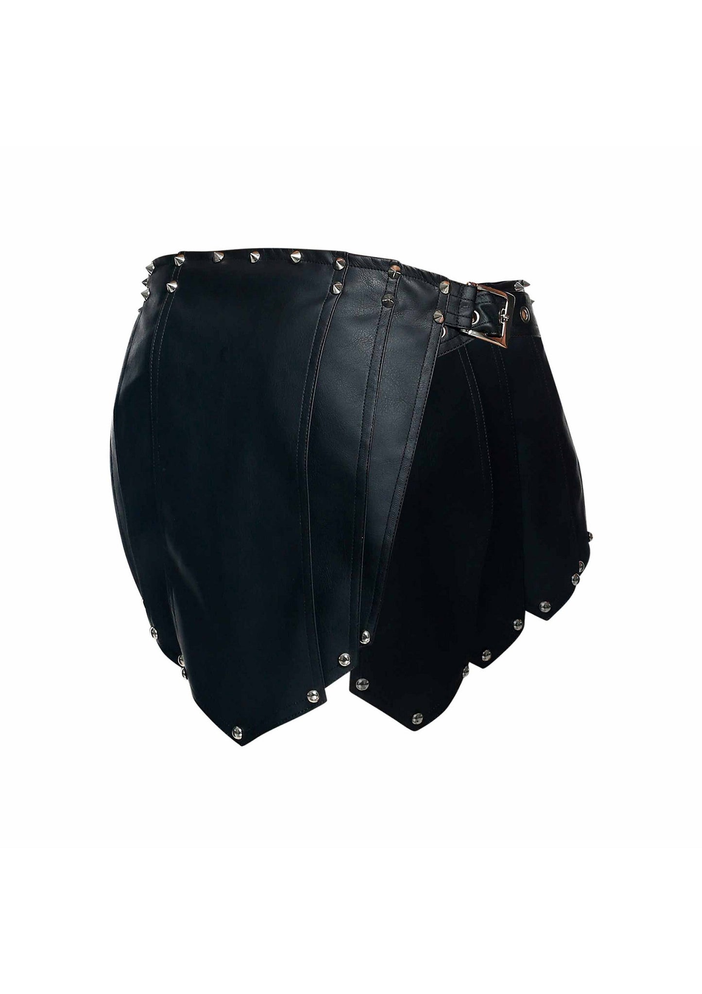 MOB Eroticwear Dngeon Roman Skirt BLACK O/S - 3