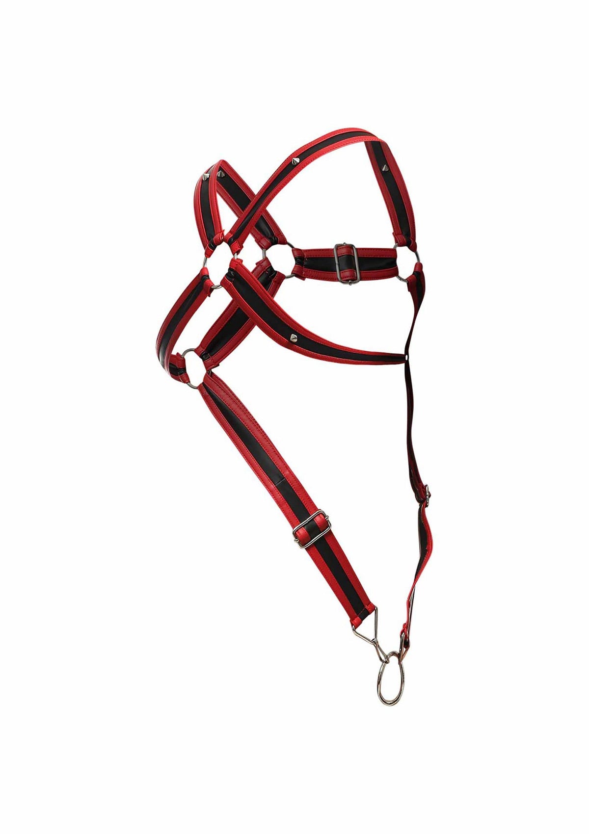 DNGEON Cross Cockring Harness RED O/S - 7