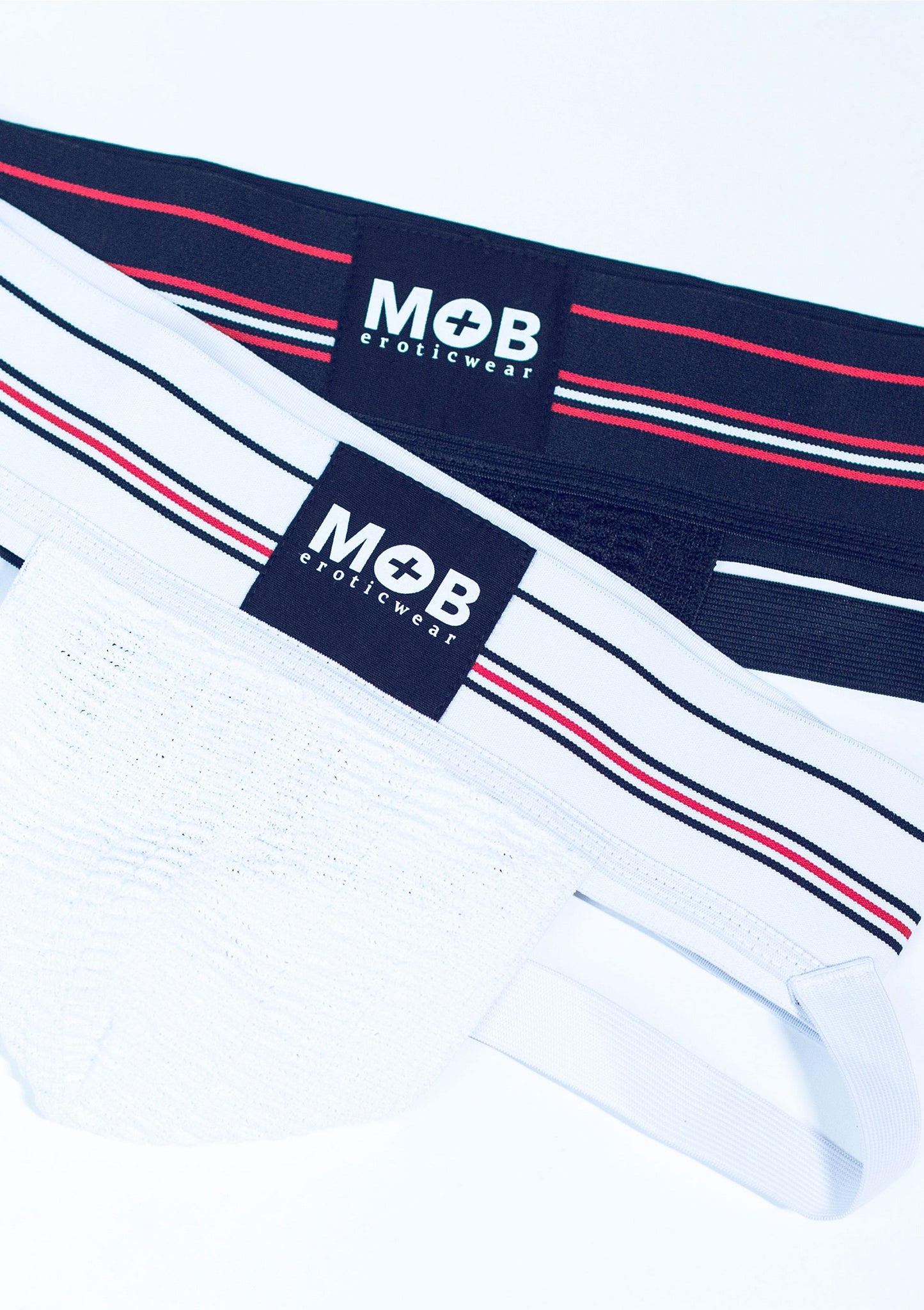 MOB Eroticwear Fetish Classic Wide Jockstrap BLACK S - 0