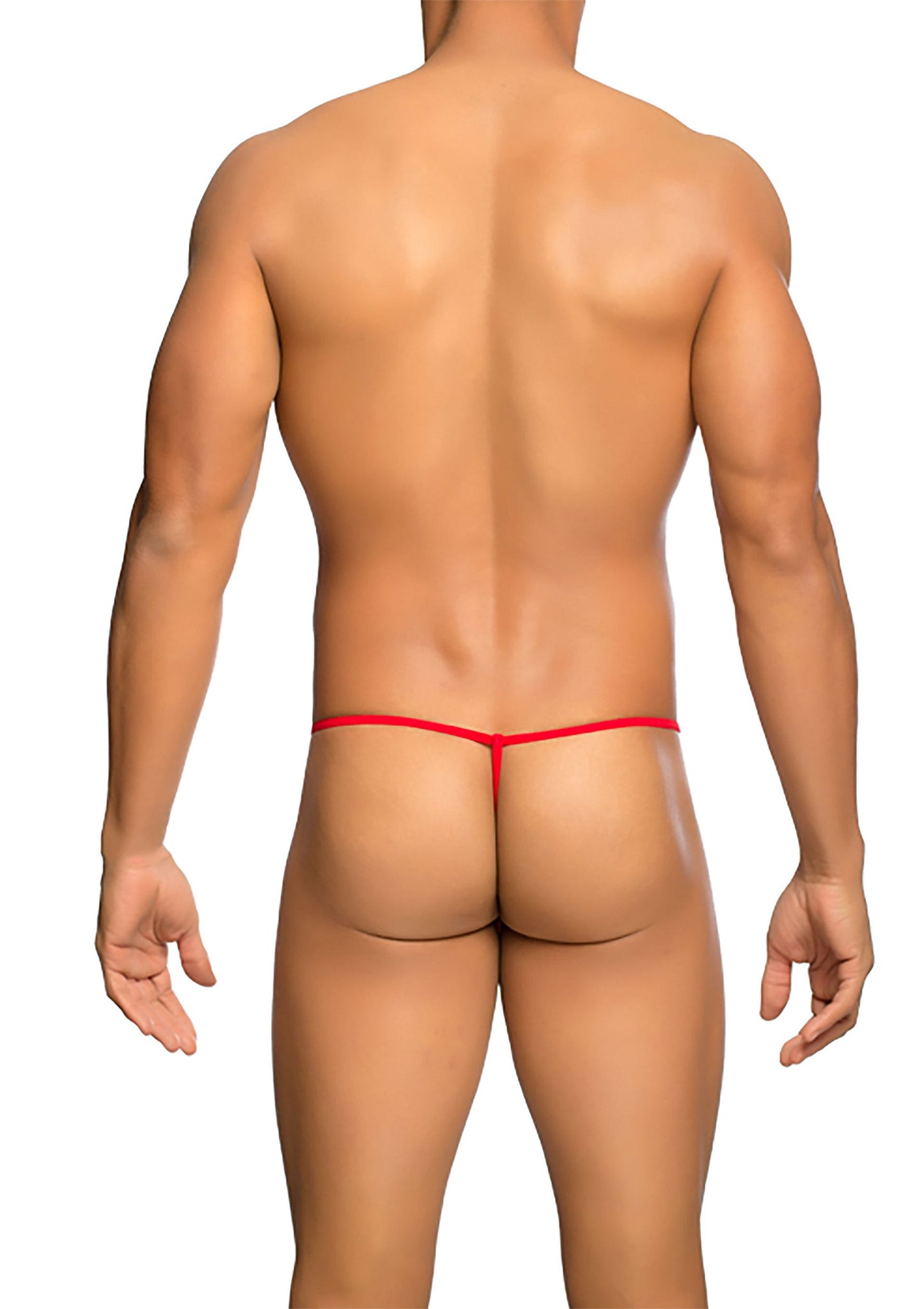 MOB Eroticwear Sheer T-Back Thong RED S/M - 1