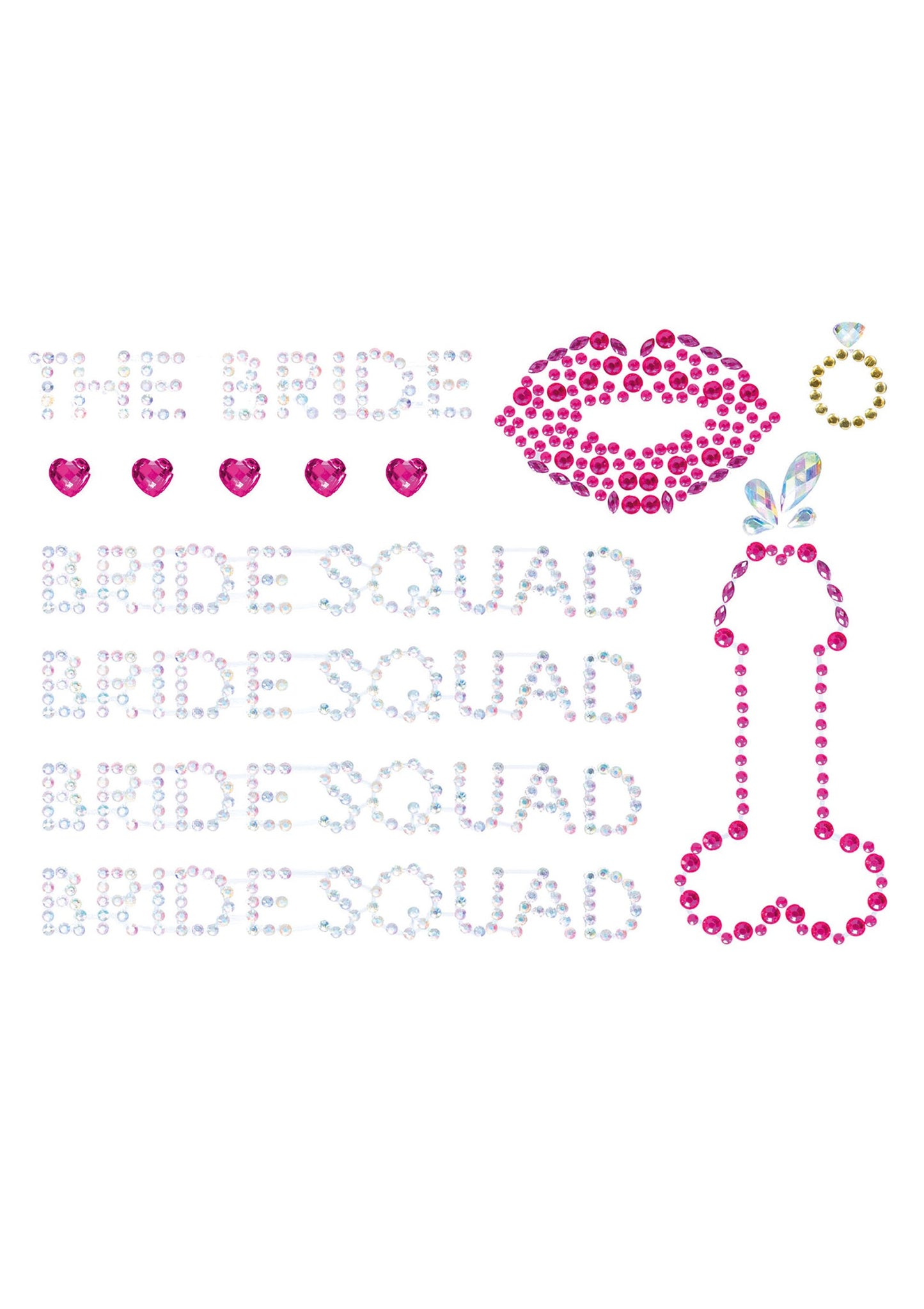 Leg Avenue Bride Squad Bodyjewels Sticker MULTICOLOR O/S - 0