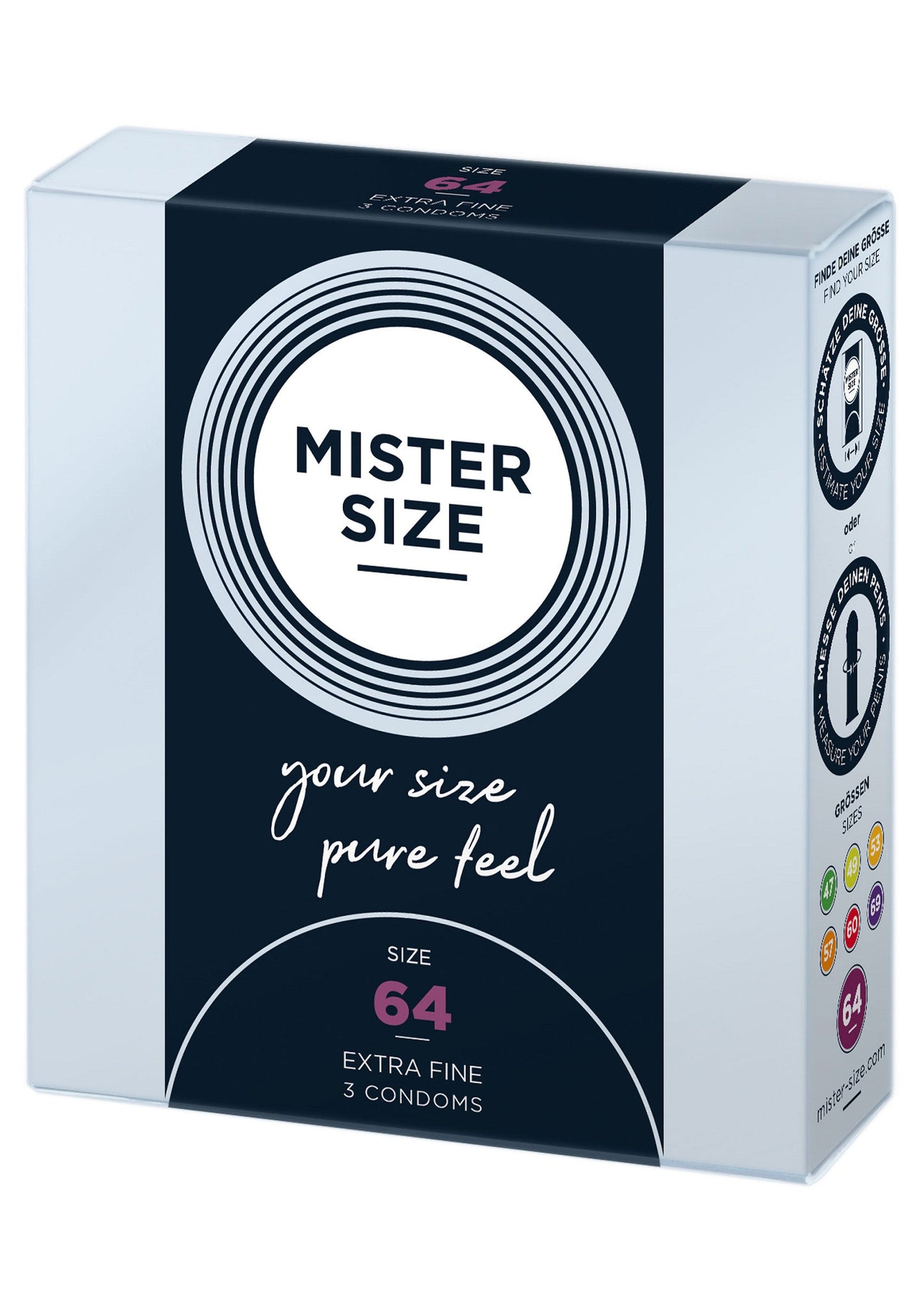 MISTER SIZE 64mm Condoms 3pcs NATUREL - 1