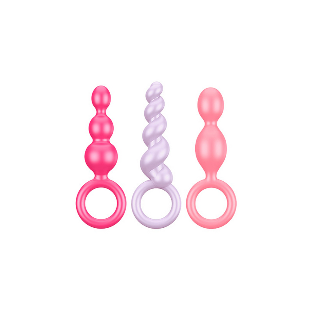 Booty Call - Butt Plug Set 3 Stuks - Roze/Paarse/Rode Multicolor - 2