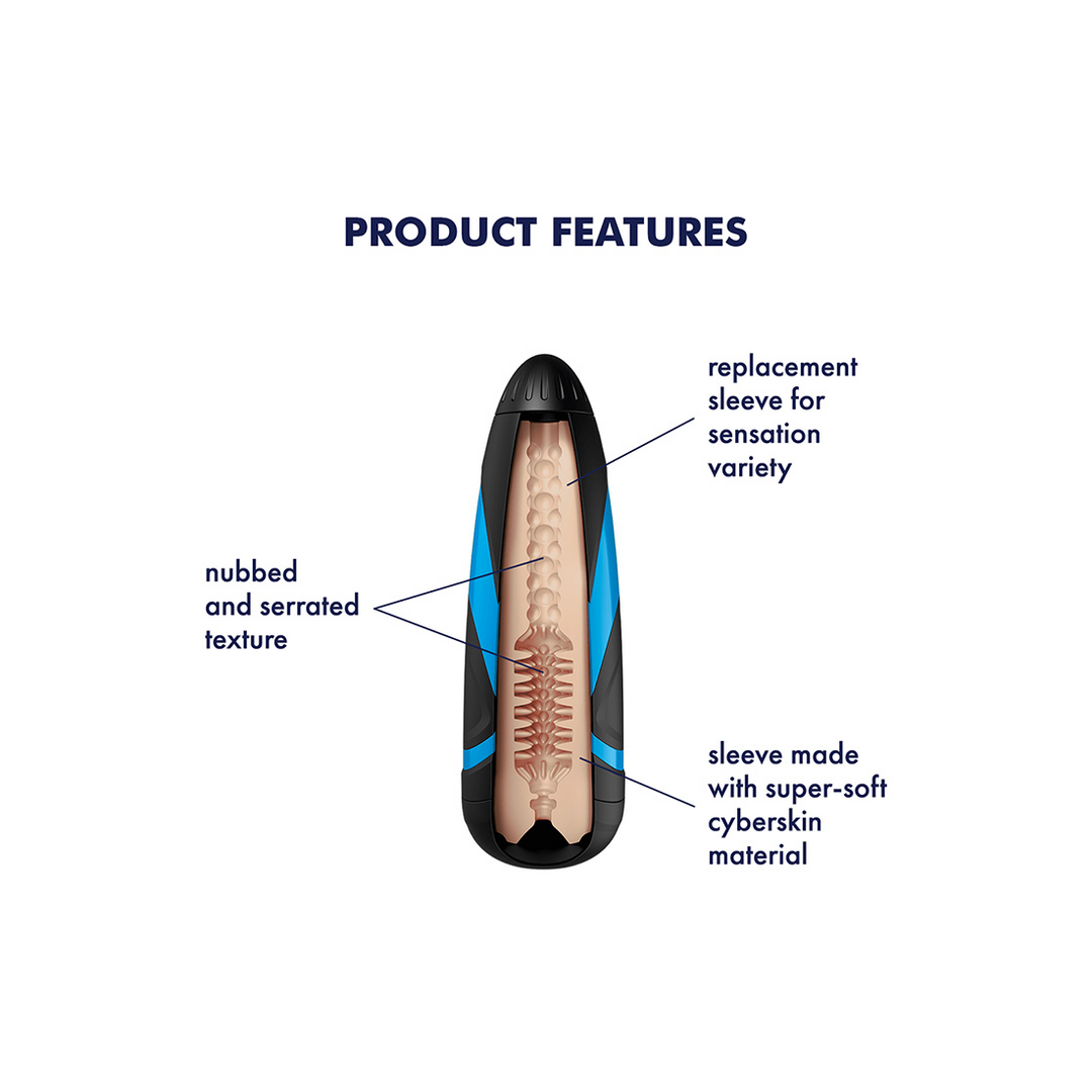 Mannen Tornado Bliss - Penis Sleeve Schwarz - 3