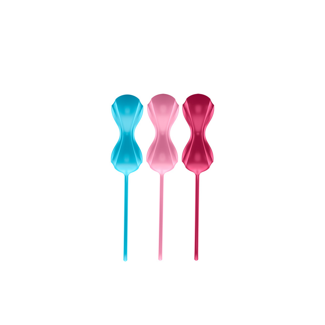 Power Balls - Kegel Balls - 3 Stuks - Turquoise/Rood/Roze Multicolor - 0