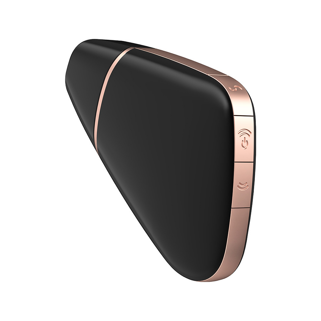 Love Triangle - Luchtpulserende Stimulator en Vibratie - Zwart Schwarz - 1