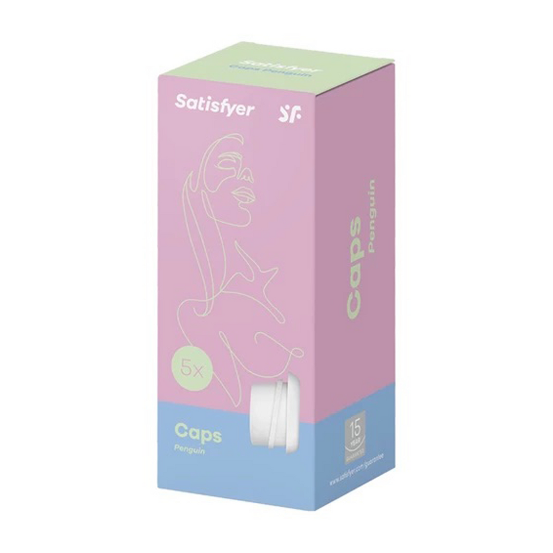 Penguin - Air Pulse Stimulator - Climax Tips - Wit Weiß - 2