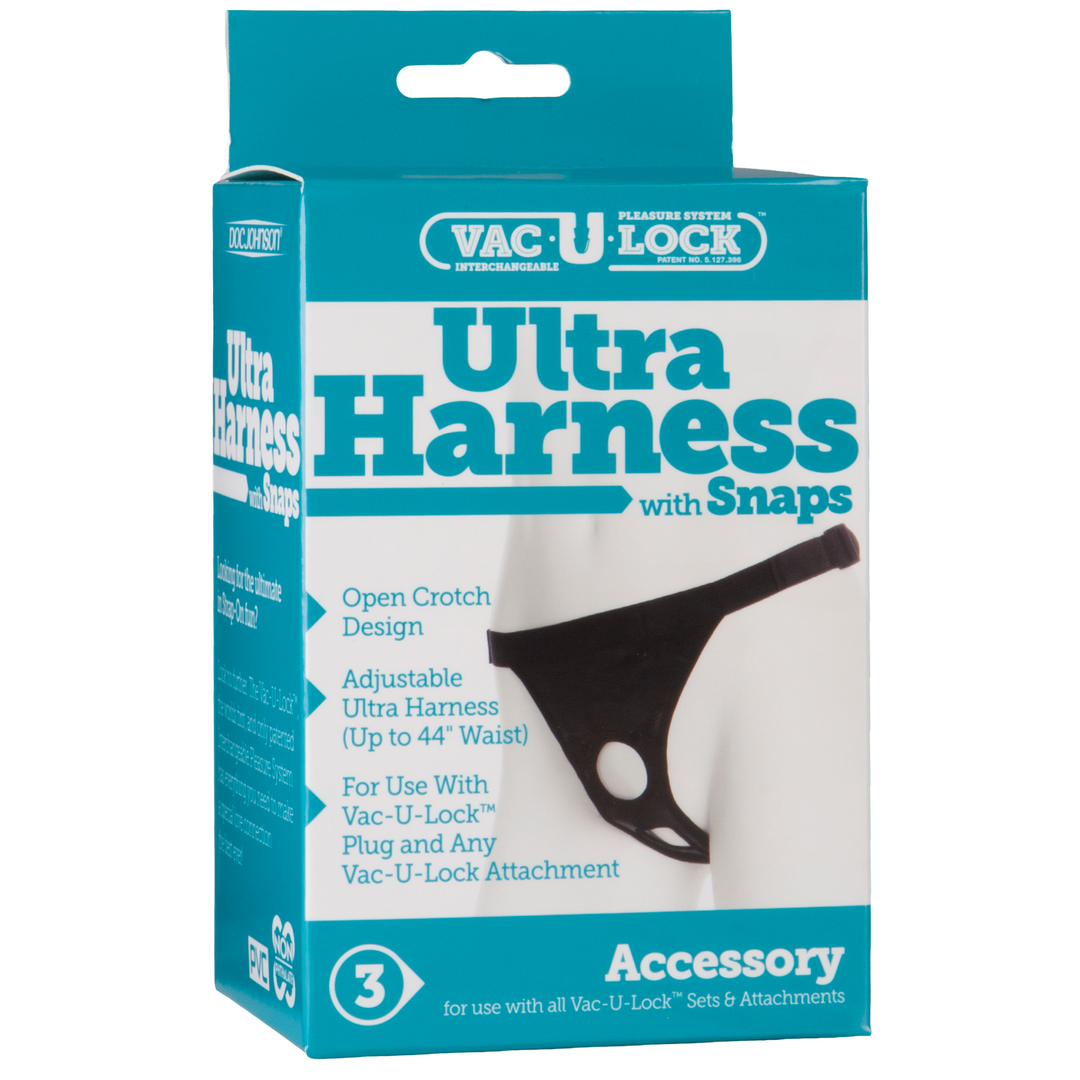Ultra Harness met Snaps Schwarz - 0