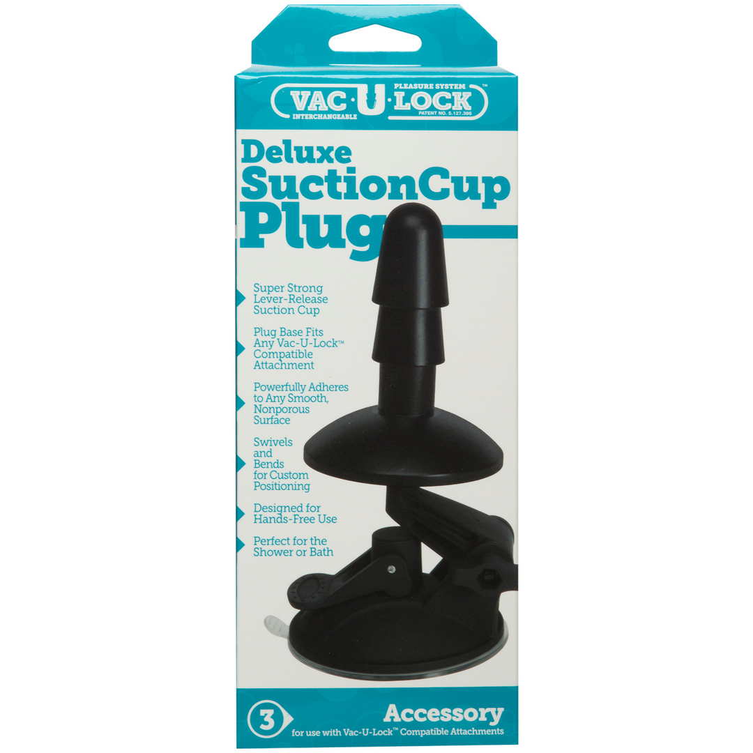 Deluxe Suction Cup Plug Accessory - 2 Stuk Schwarz - 1