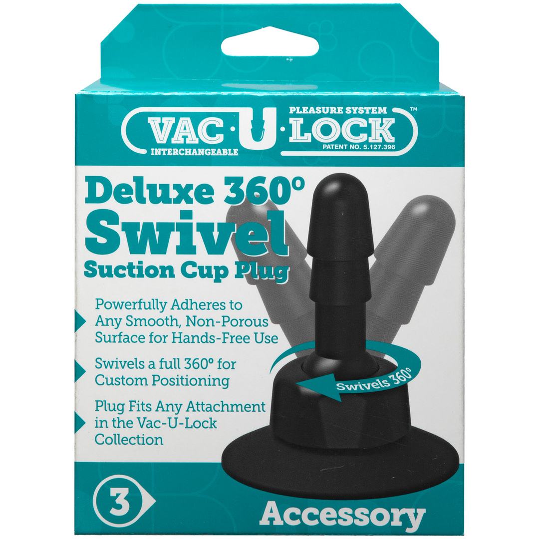 Deluxe 360 Swivel - Butt Plug met Zuignap - 2 Stuks Schwarz - 4