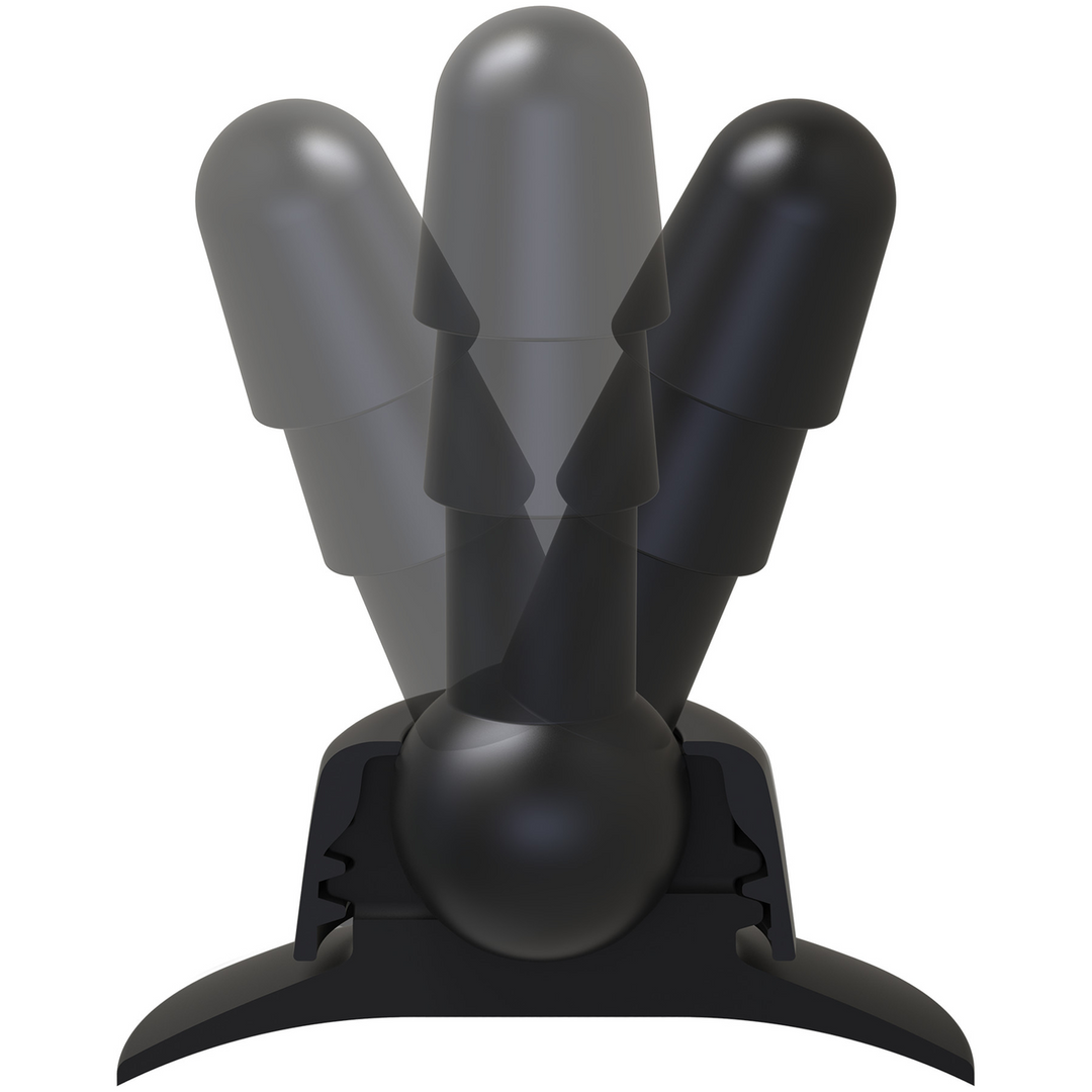 Deluxe 360 Swivel - Butt Plug met Zuignap - 2 Stuks Schwarz - 0