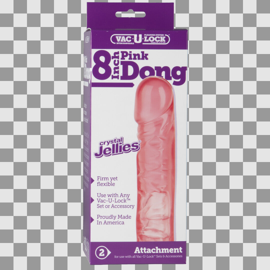 Crystal Jelly Dildo - 8 / 20 cm Pink - 1