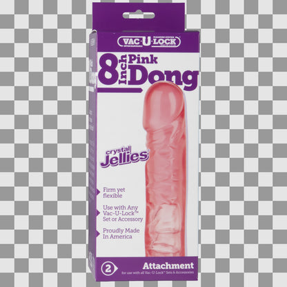 Crystal Jelly Dildo - 8 / 20 cm Pink - 1