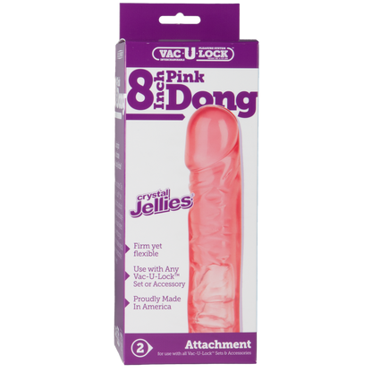 Crystal Jelly Dildo - 8 / 20 cm Pink - 0