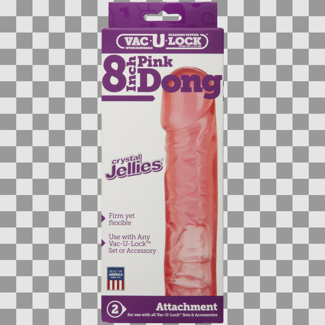 Crystal Jelly Dildo - 8 / 20 cm Pink - 2