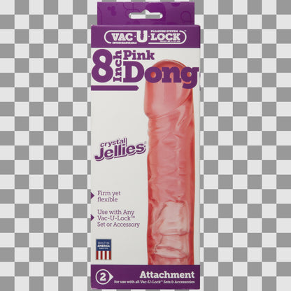 Crystal Jelly Dildo - 8 / 20 cm Pink - 2